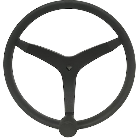 Uflex Usa Uflex - V46 - 13.5in Stainless Steel Steering Wheel w/Speed Knob - Black V46B
